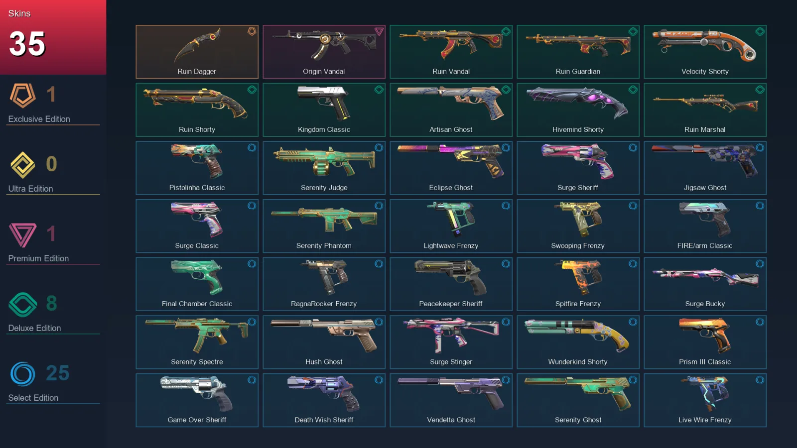 AP | Lv226 | Unranked | 35 Skin | 23 Agent | 92 Buddy — Valorant account