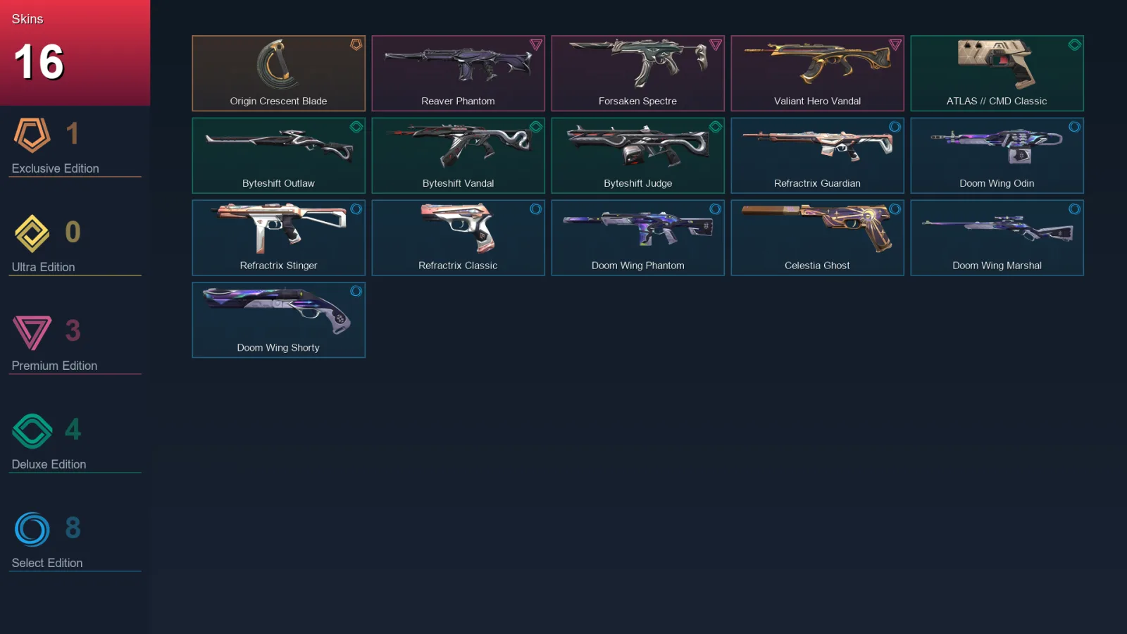 EU | Lv65 | Unranked | 16 Skin | 20 Agent | 32 Buddy &mdash; Valorant account with Waylay