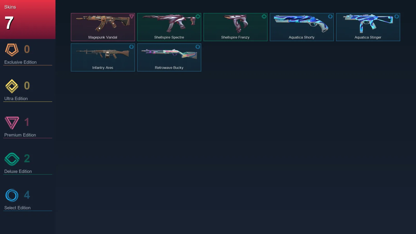 EU | Lv8 | Unranked | 7 Skin | 7 Agent | 5 Buddy