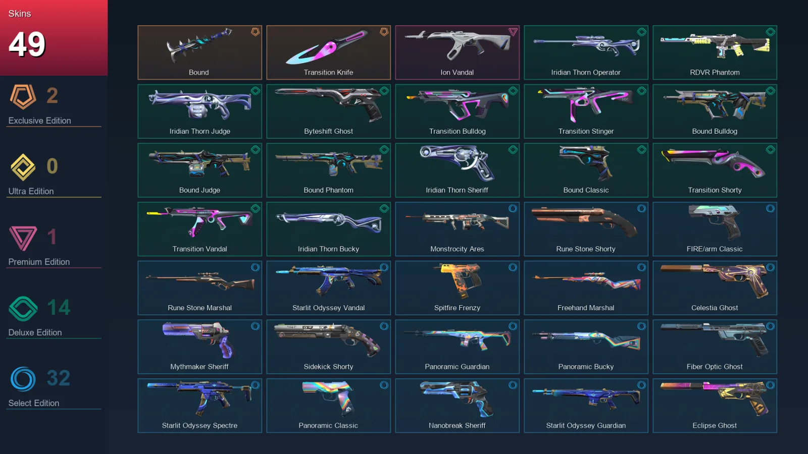 EU | Lv256 | Unranked | 49 Skin | 28 Agent | 135 Buddy