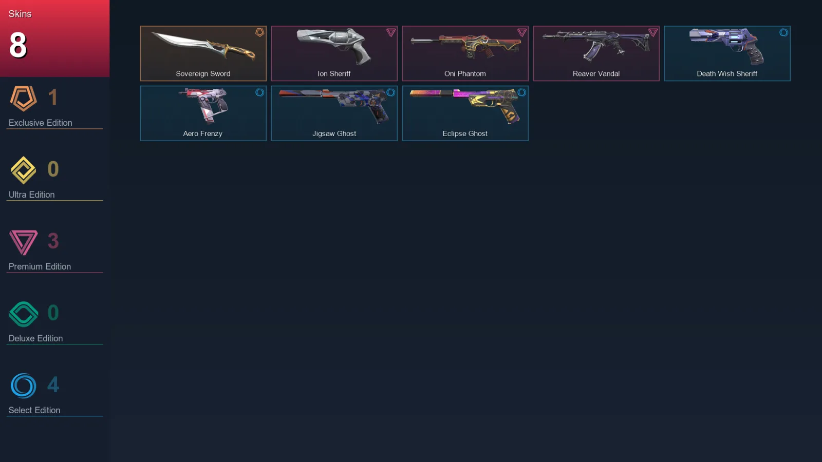AP | Lv79 | Unranked | 8 Skin | 17 Agent | 26 Buddy