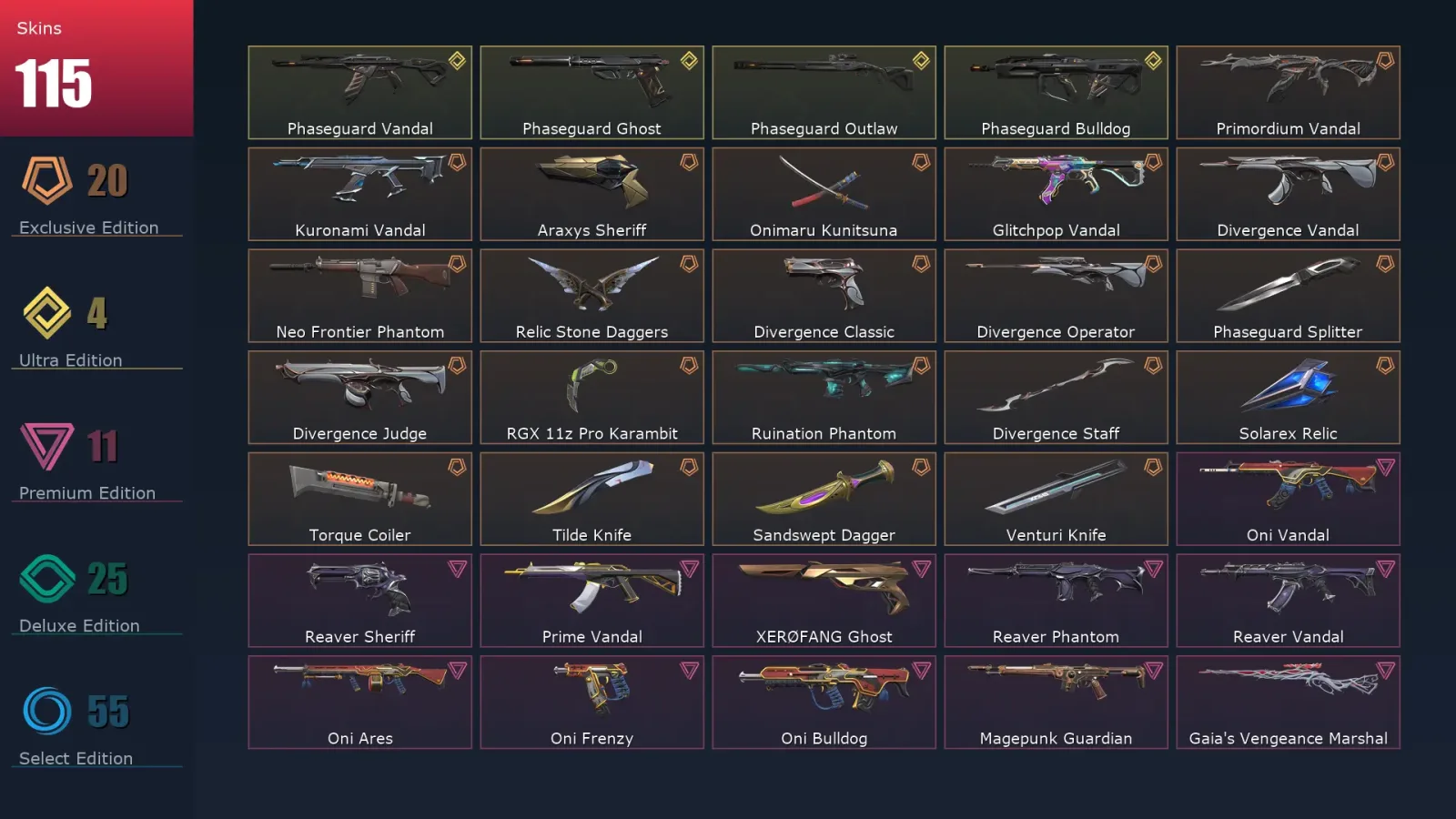 [Valorant] | EU | Level 254 | Ascendant 1 | 29 Agents | 115 Skins — Valorant account
