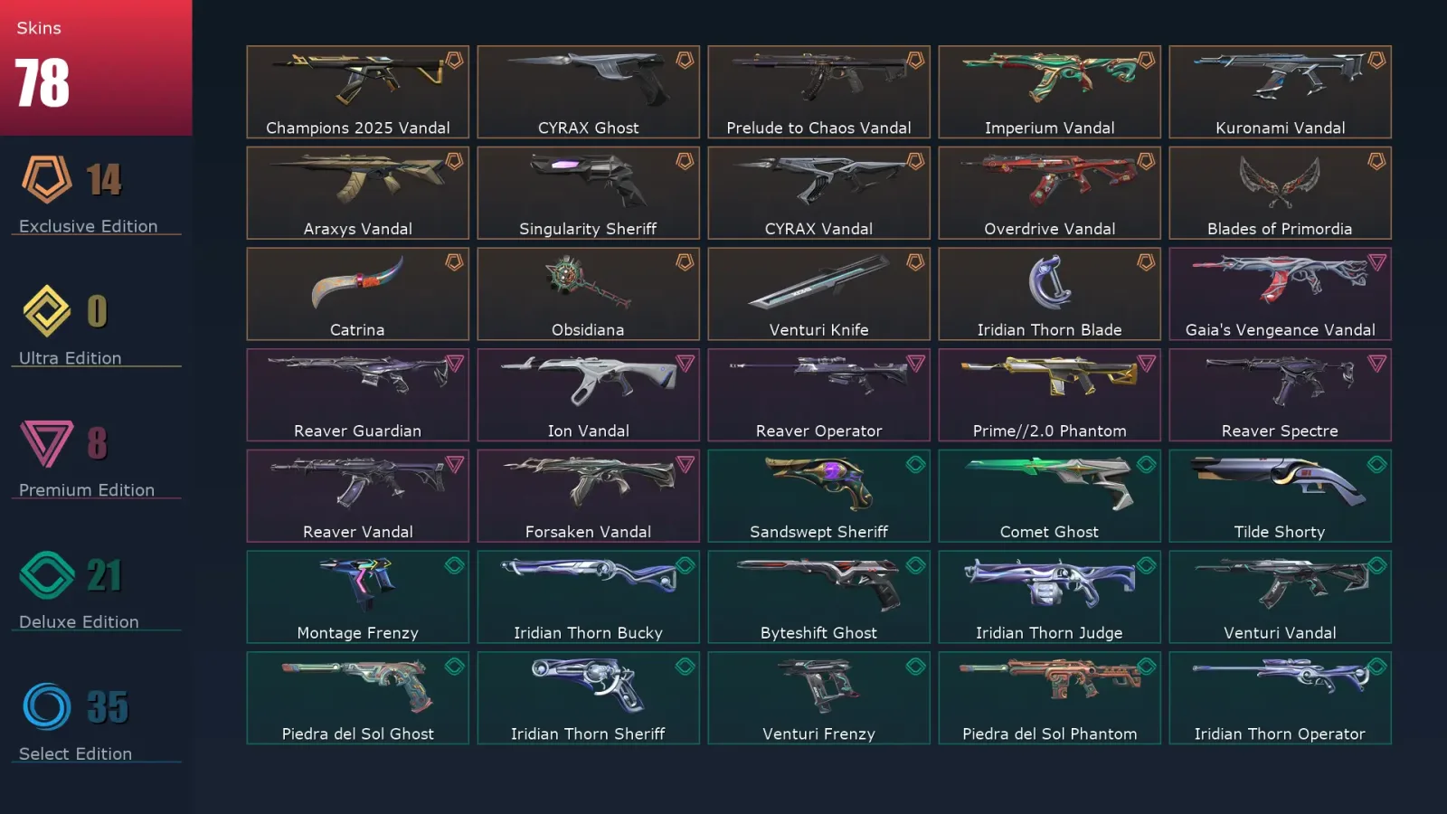[Valorant] | EU | Level 1 | Immortal 1 | 29 Agents | 78 Skins — Valorant account
