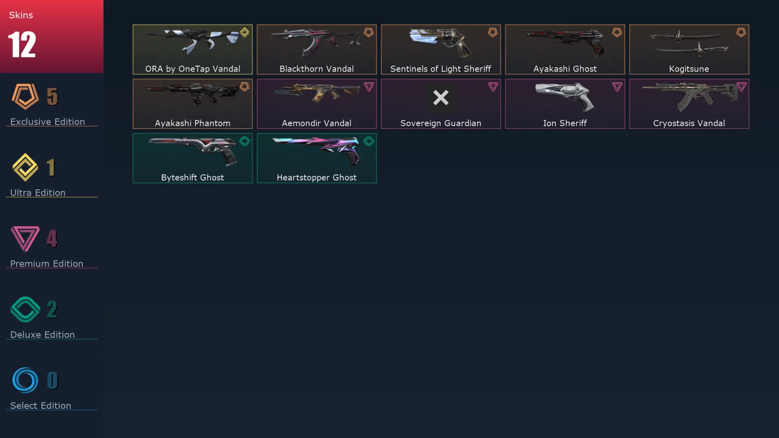 [Valorant] | EU | Level 103 | 25 Agents | 12 Skins