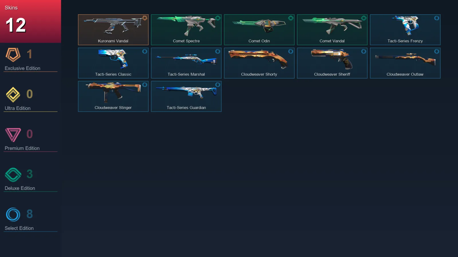 EU | Lv53 | Unranked | 12 Skin | 19 Agent | 32 Buddy