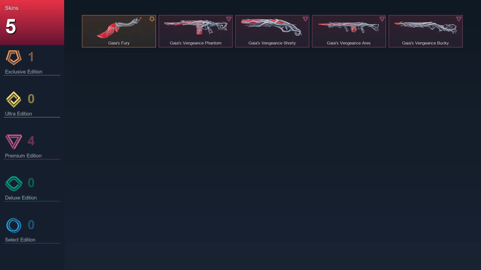 NA | Lv10 | Unranked | 5 Skin | 8 Agent | 3 Buddy