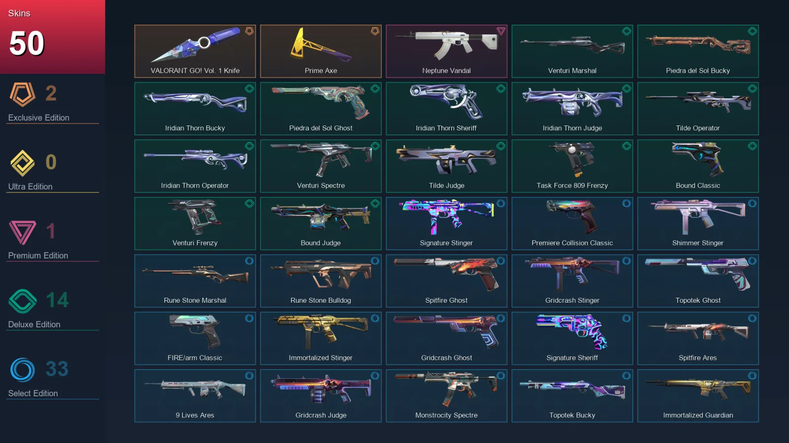 AP | Lv47 | Unranked | 50 Skin | 11 Agent | 43 Buddy — Valorant account