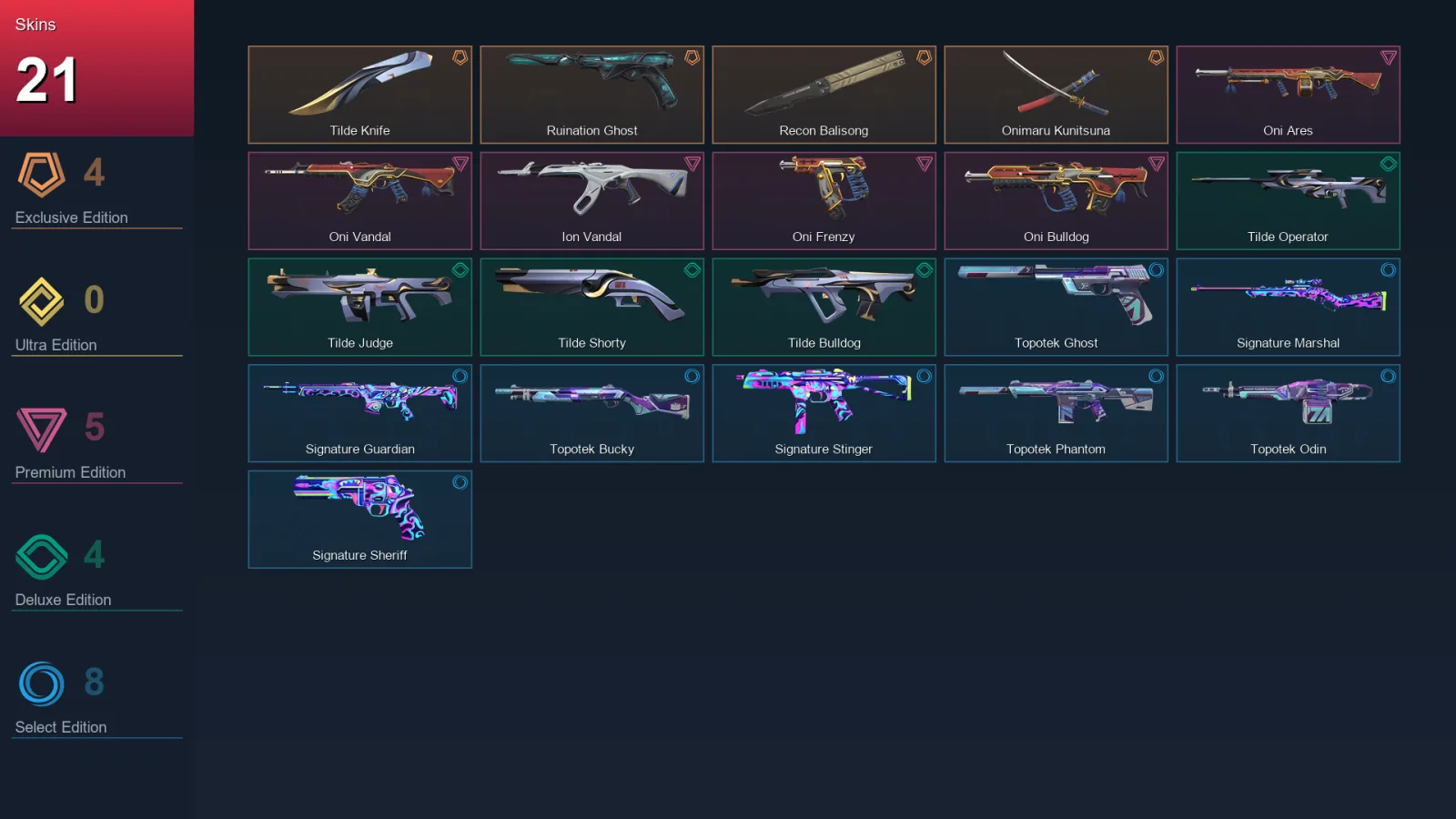 AP | Lv45 | Unranked | 21 Skin | 16 Agent | 16 Buddy — Valorant account
