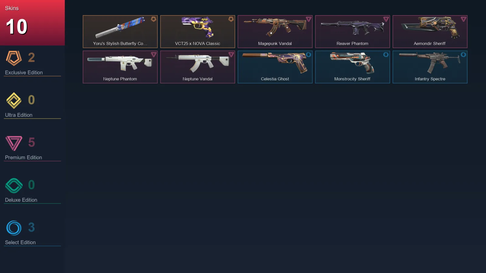 EU | Lv63 | Unranked | 10 Skin | 23 Agent | 24 Buddy