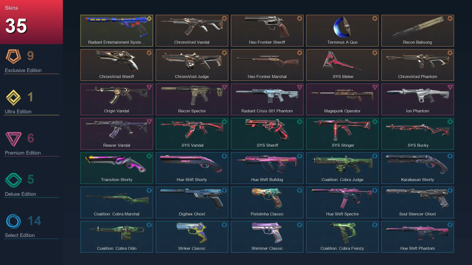 NA | Lv139 | Unranked | 35 Skin | 23 Agent | 61 Buddy — Valorant account