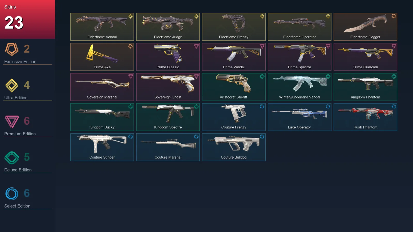 EU | Lv27 | Unranked | 23 Skin | 17 Agent | 22 Buddy