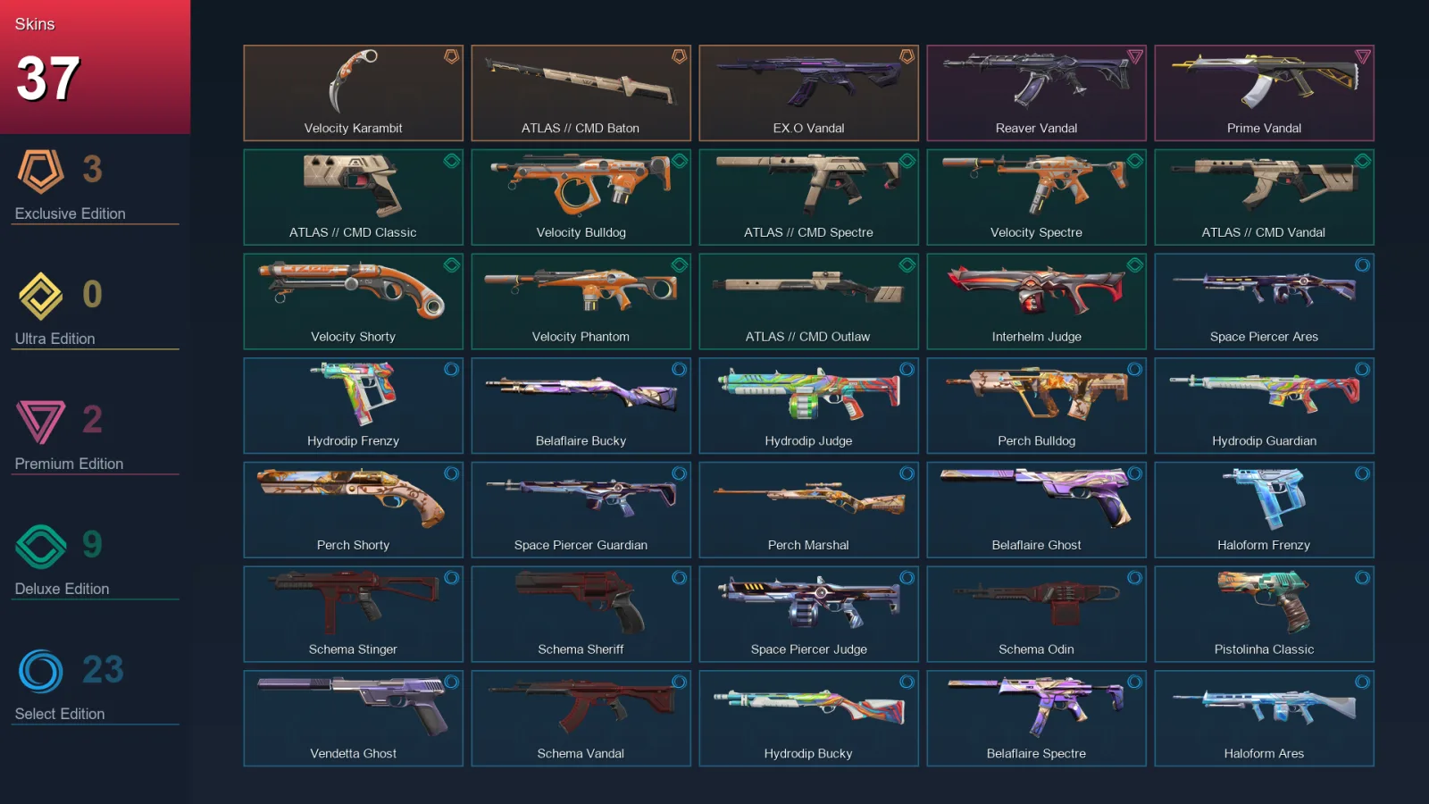 EU | Lv85 | Unranked | 37 Skin | 29 Agent | 54 Buddy