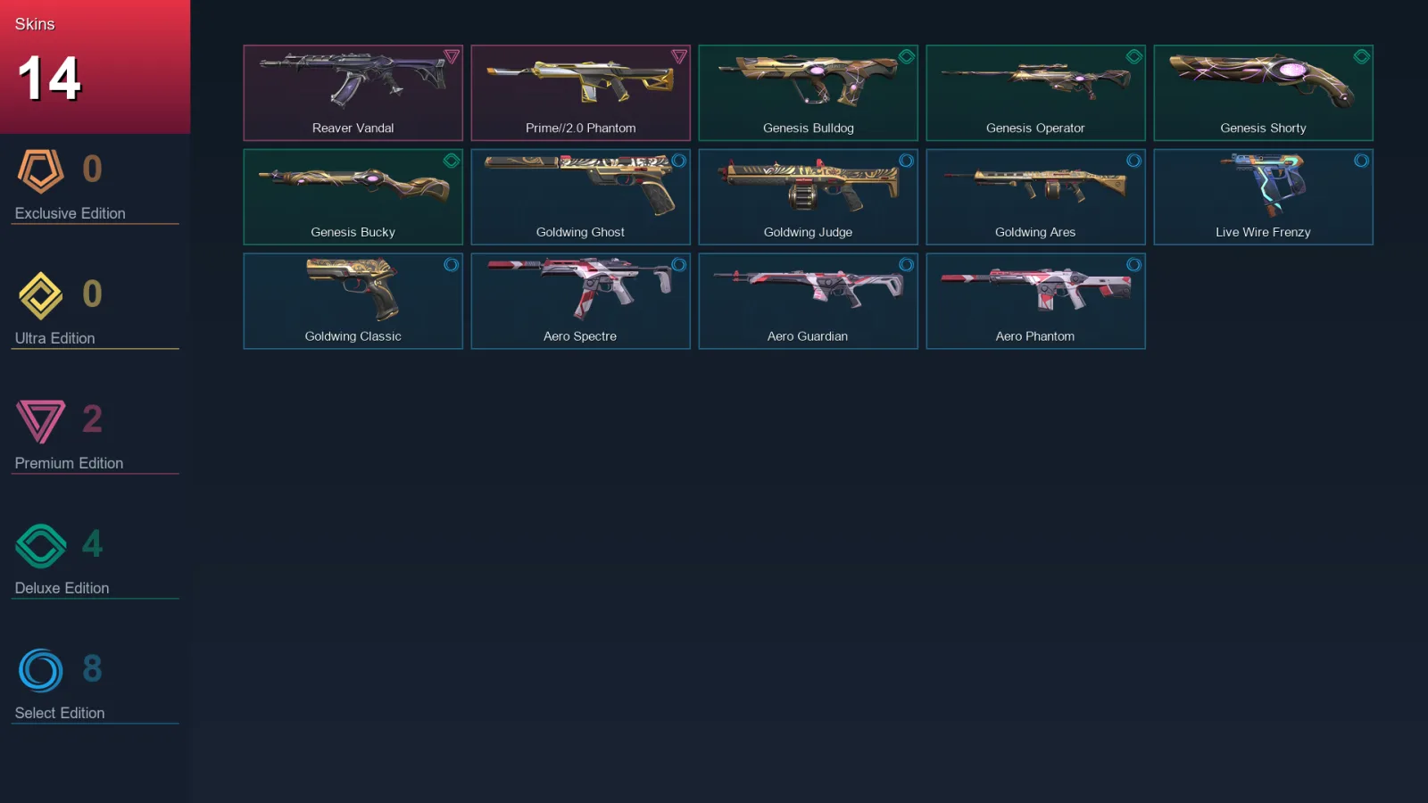 EU | Lv56 | Unranked | 14 Skin | 13 Agent | 35 Buddy