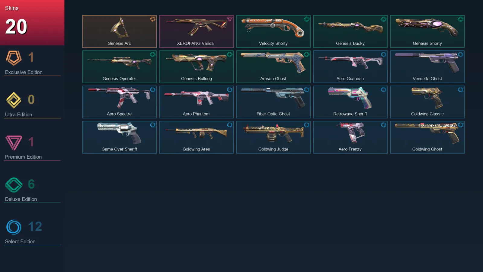 EU | Lv112 | Unranked | 20 Skin | 25 Agent | 46 Buddy — Valorant account