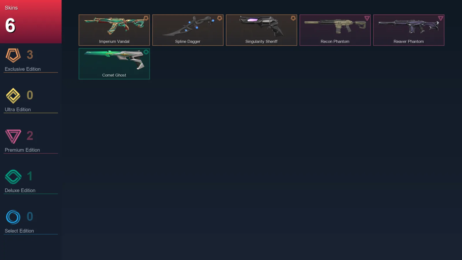 AP | Lv69 | Unranked | 6 Skin | 19 Agent | 29 Buddy