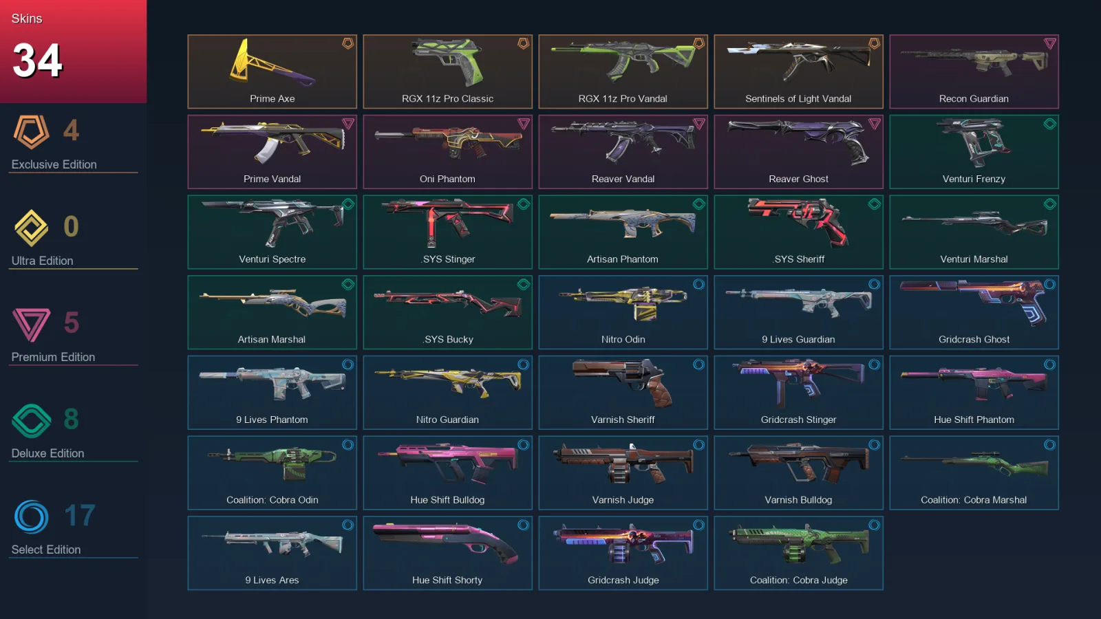 EU | Lv71 | Unranked | 34 Skin | 23 Agent | 43 Buddy — Valorant account