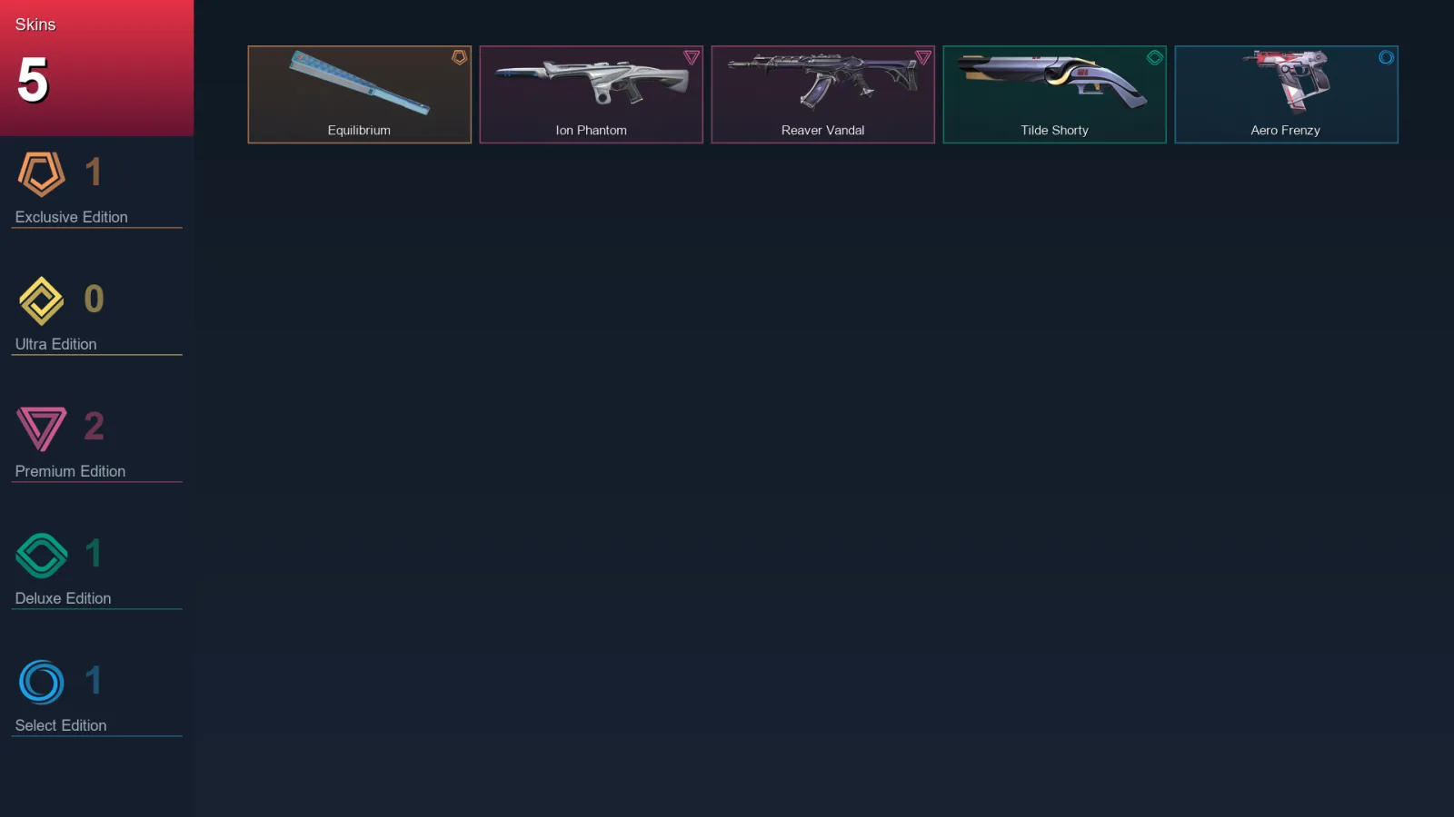 AP | Lv74 | Unranked | 5 Skin | 23 Agent | 20 Buddy