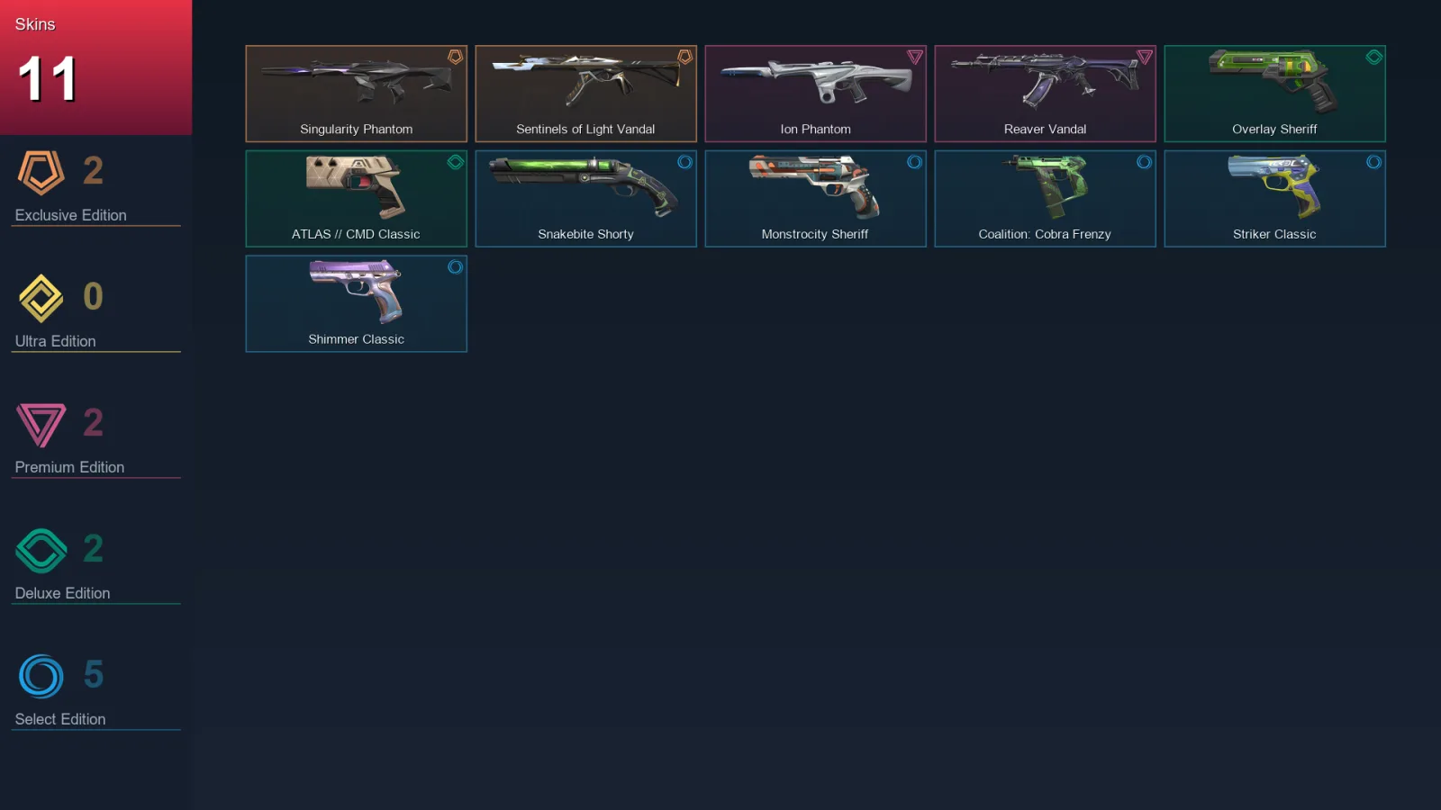 AP | Lv172 | Unranked | 11 Skin | 27 Agent | 70 Buddy