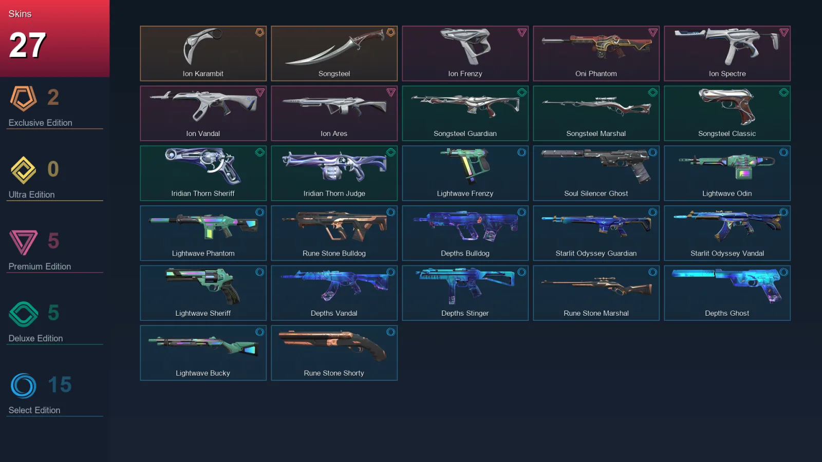 EU | Ion Karambit | Songsteel | Ion Frenzy | Oni Phantom | 27 Skin | 19 Agent | 39 Buddy | Lv92