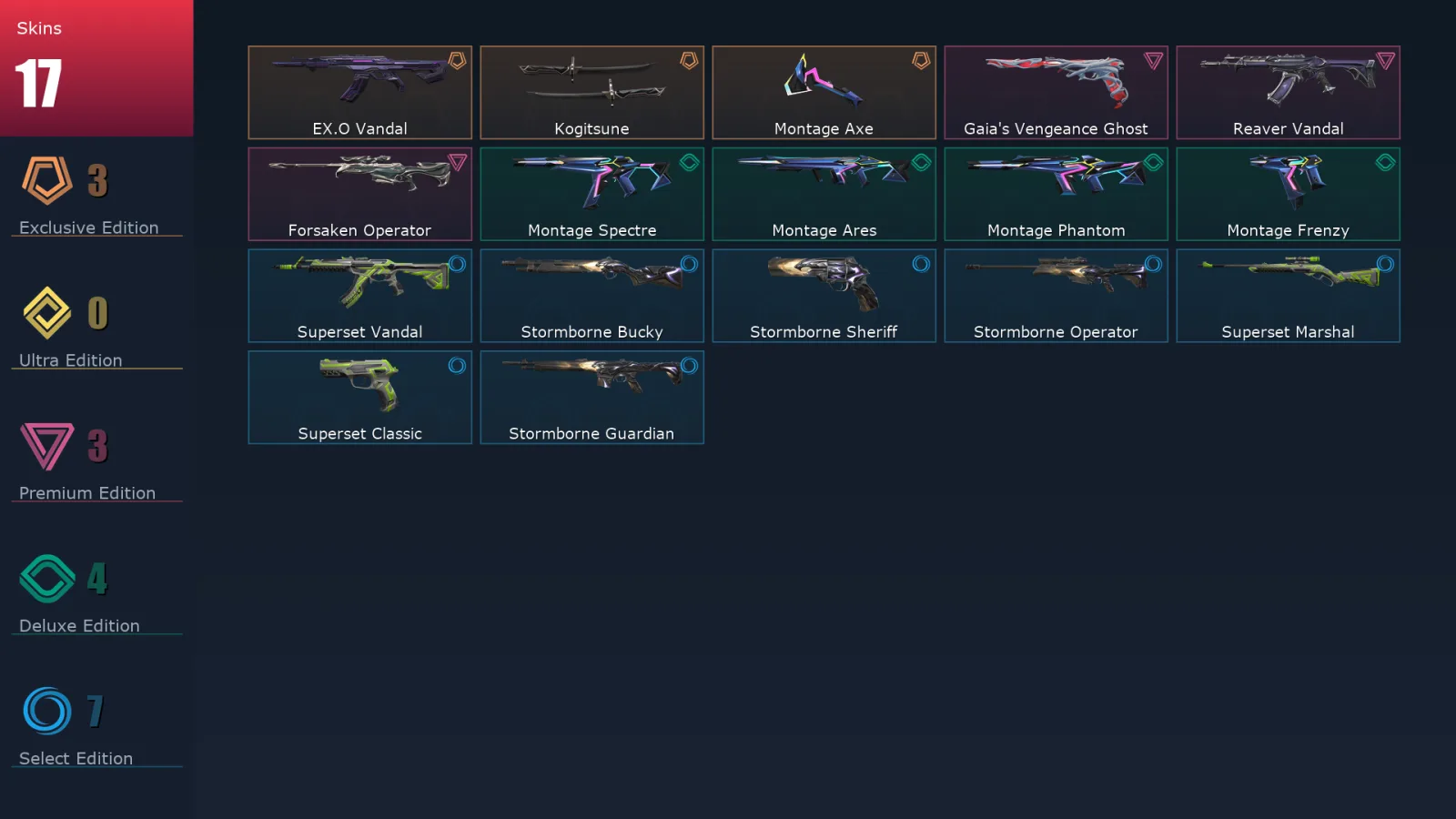 [Valorant] | EU | Level 39 | 11 Agents | 17 Skins