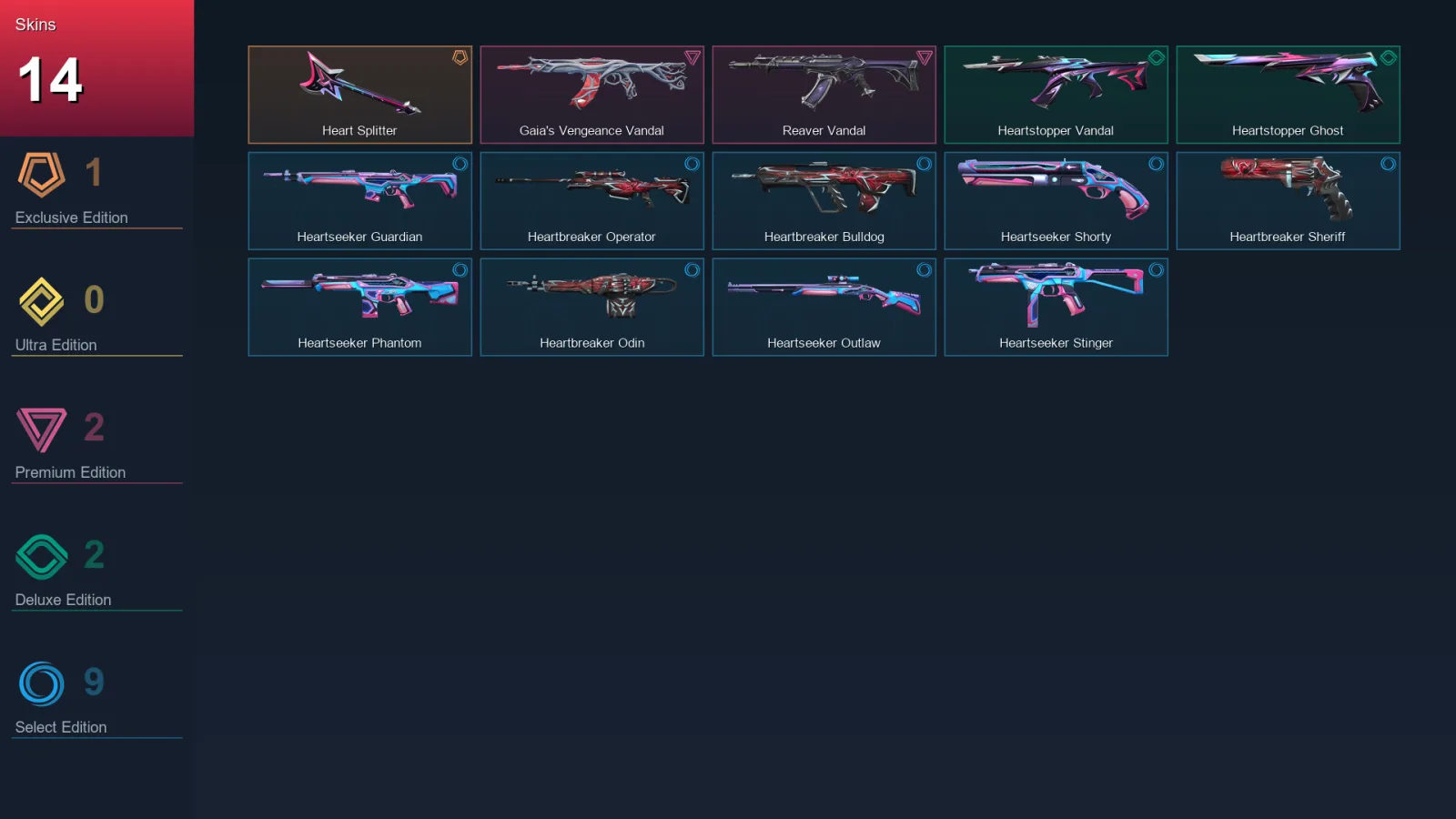 EU | Lv47 | Unranked | 14 Skin | 14 Agent | 15 Buddy &mdash; Valorant account with Waylay