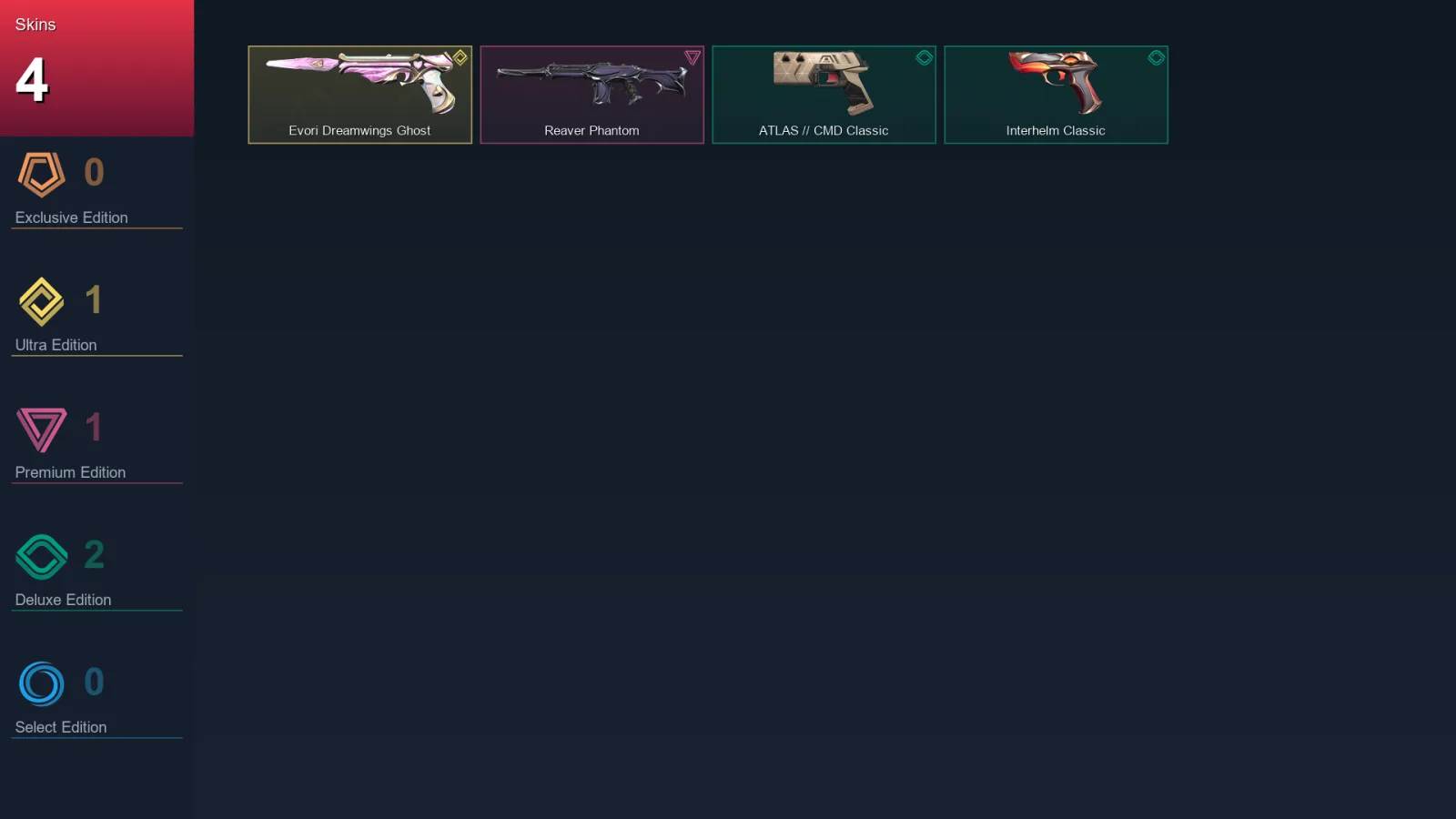 EU | Lv79 | Unranked | 4 Skin | 12 Agent | 15 Buddy — Reaver Phantom