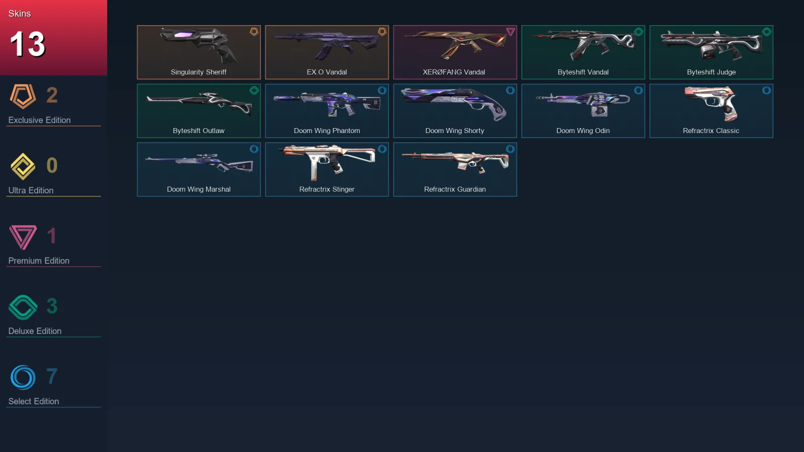 NA | Lv21 | Unranked | 13 Skin | 9 Agent | 9 Buddy