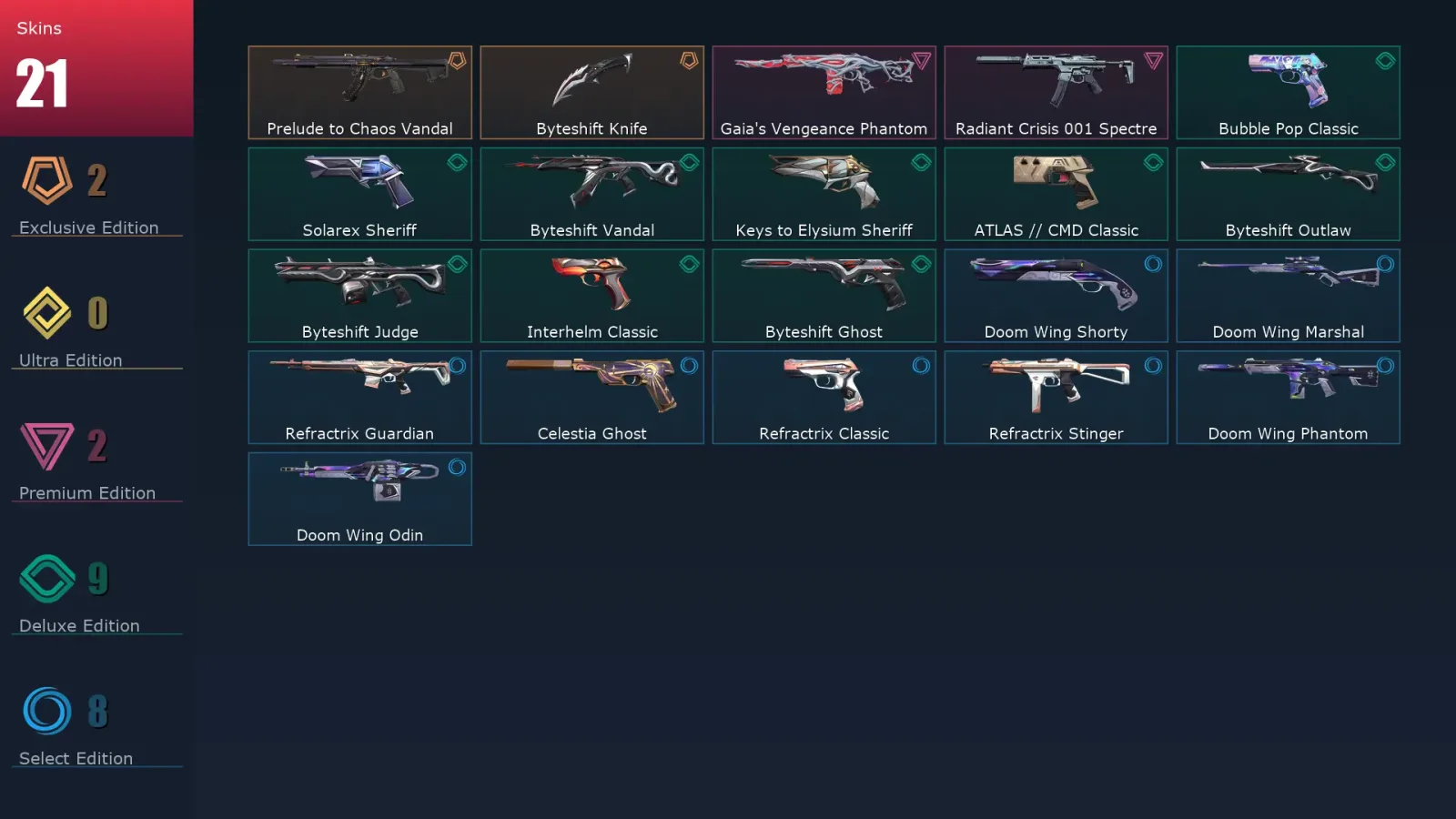 [Valorant] | EU | Level 153 | Silver 1 | 29 Agents | 21 Skins — Valorant account
