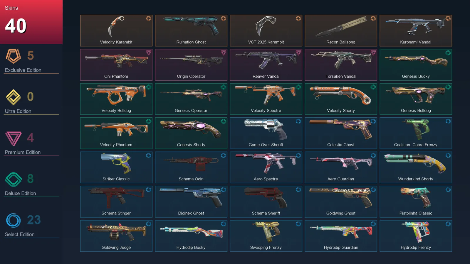 EU | Lv155 | Unranked | 40 Skin | 27 Agent | 79 Buddy — Valorant account