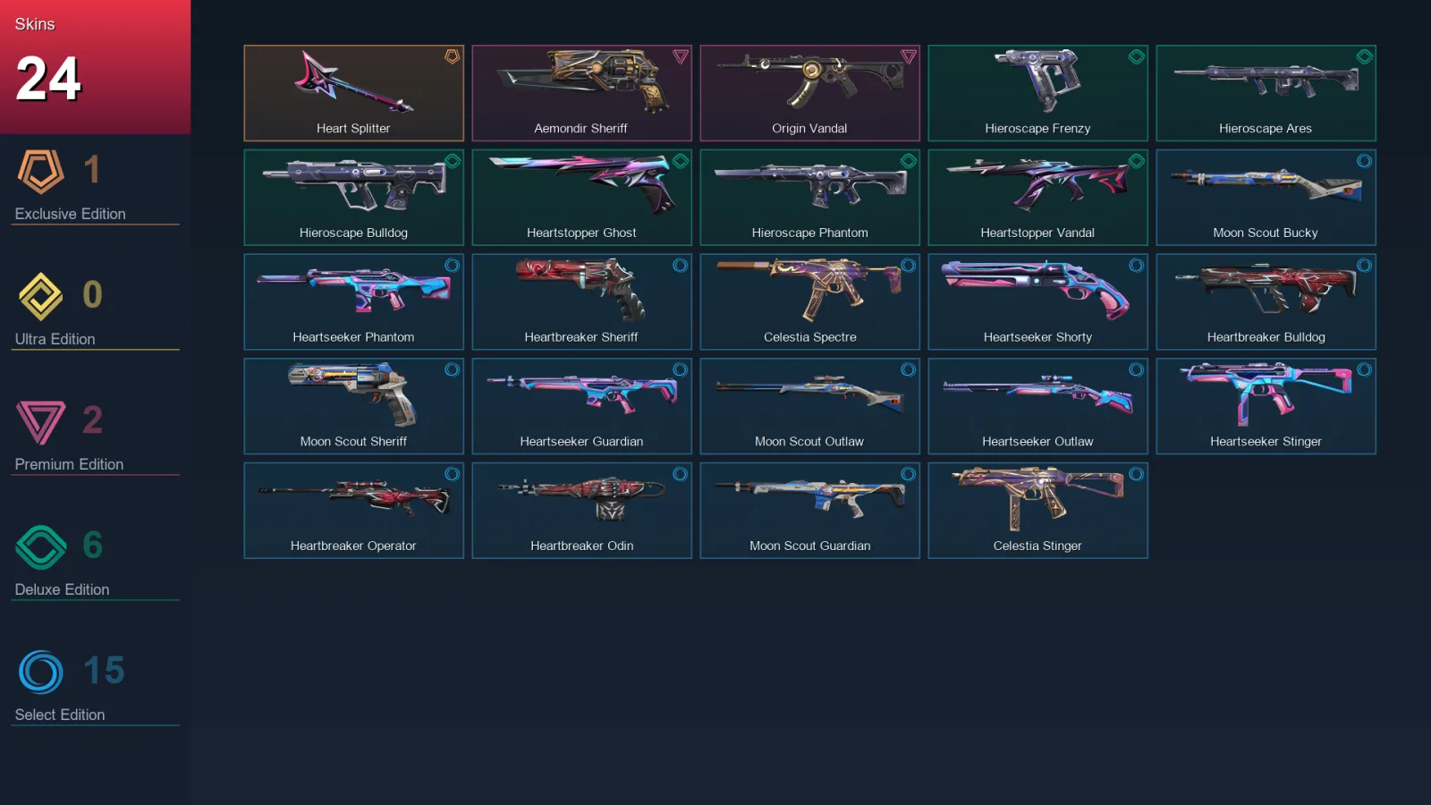 LA | Lv37 | Unranked | 24 Skin | 13 Agent | 24 Buddy