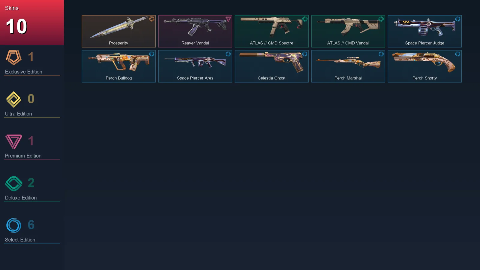 AP | Lv38 | Unranked | 10 Skin | 11 Agent | 17 Buddy