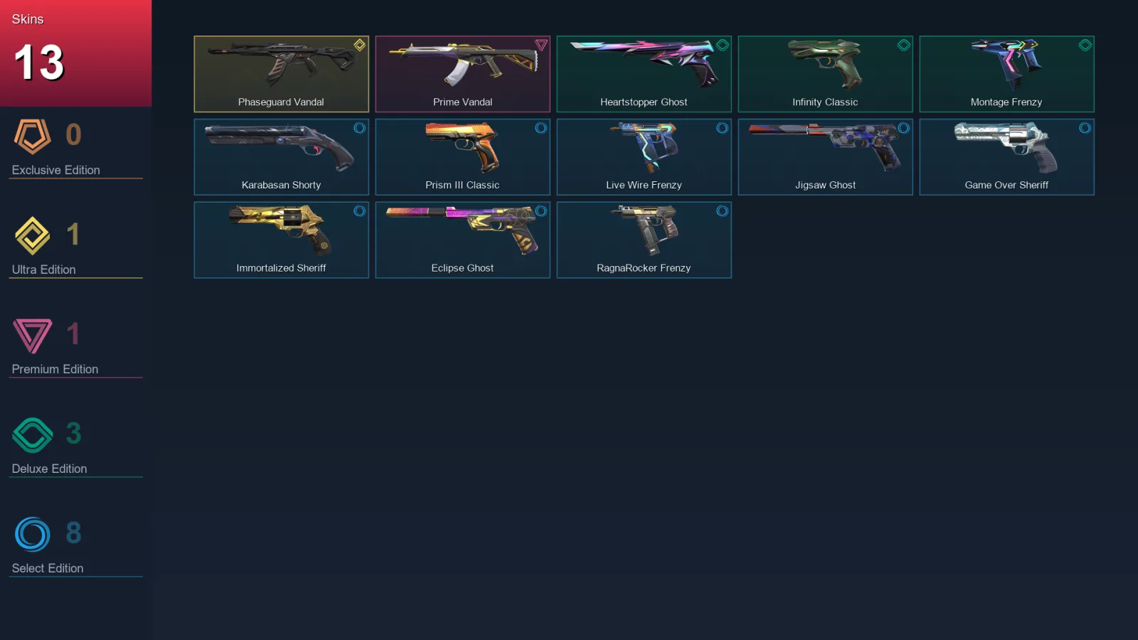 AP | Lv214 | Unranked | 13 Skin | 29 Agent | 82 Buddy — Valorant account