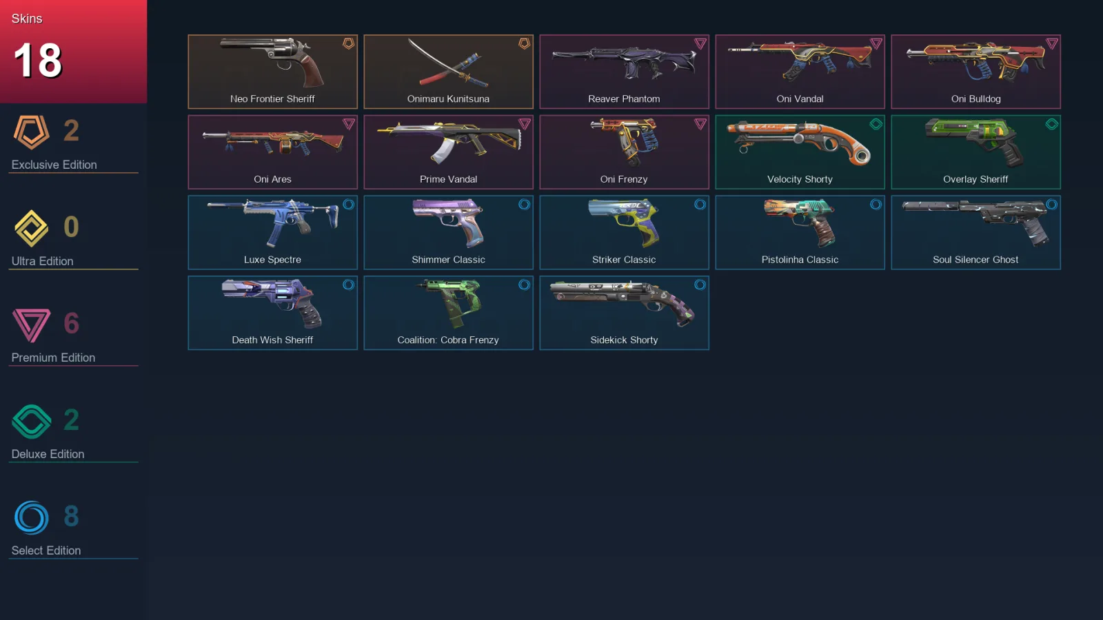 EU | Lv172 | Unranked | 18 Skin | 28 Agent | 65 Buddy — Valorant account