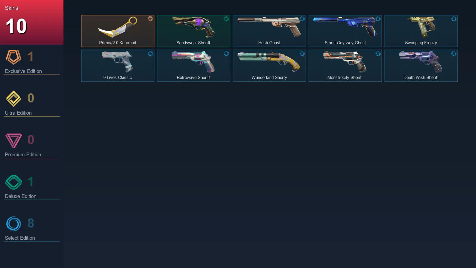 EU | Lv182 | Unranked | 10 Skin | 27 Agent | 66 Buddy