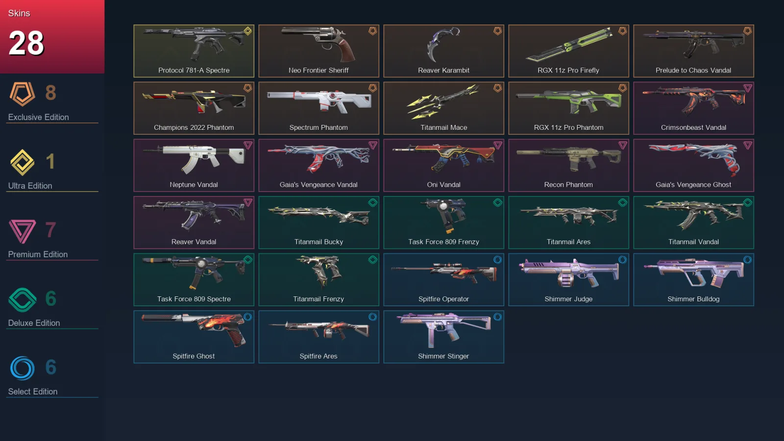 AP | Lv24 | Unranked | 28 Skin | 13 Agent | 10 Buddy — Valorant account