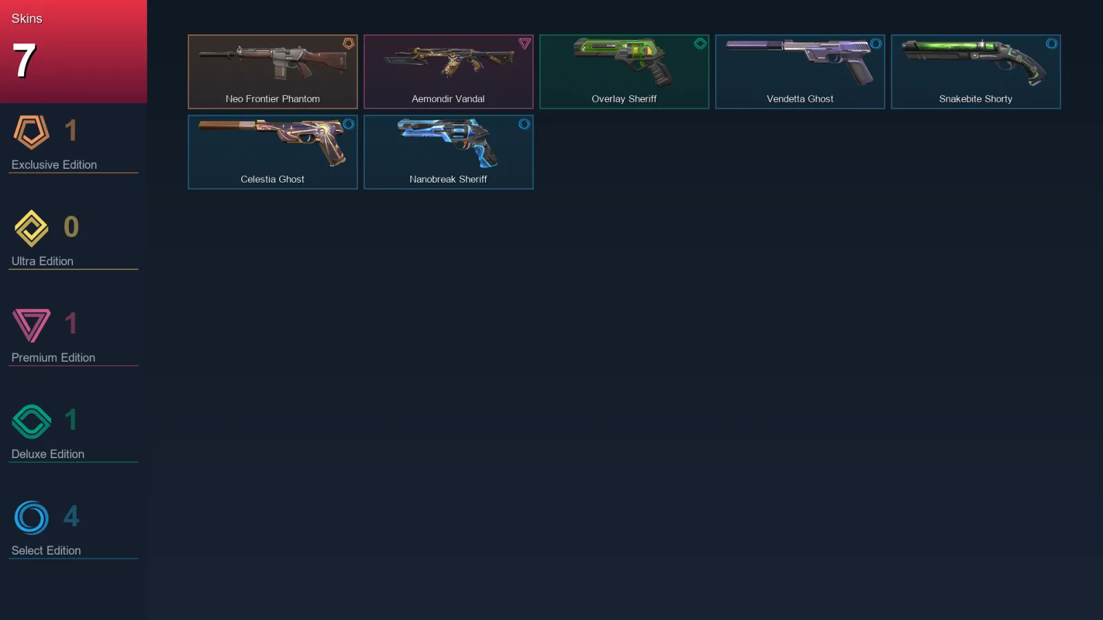 AP | Lv166 | Unranked | 7 Skin | 27 Agent | 69 Buddy