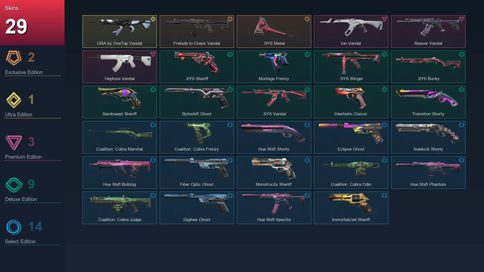 EU | Lv238 | Unranked | 29 Skin | 28 Agent | 90 Buddy — Valorant account