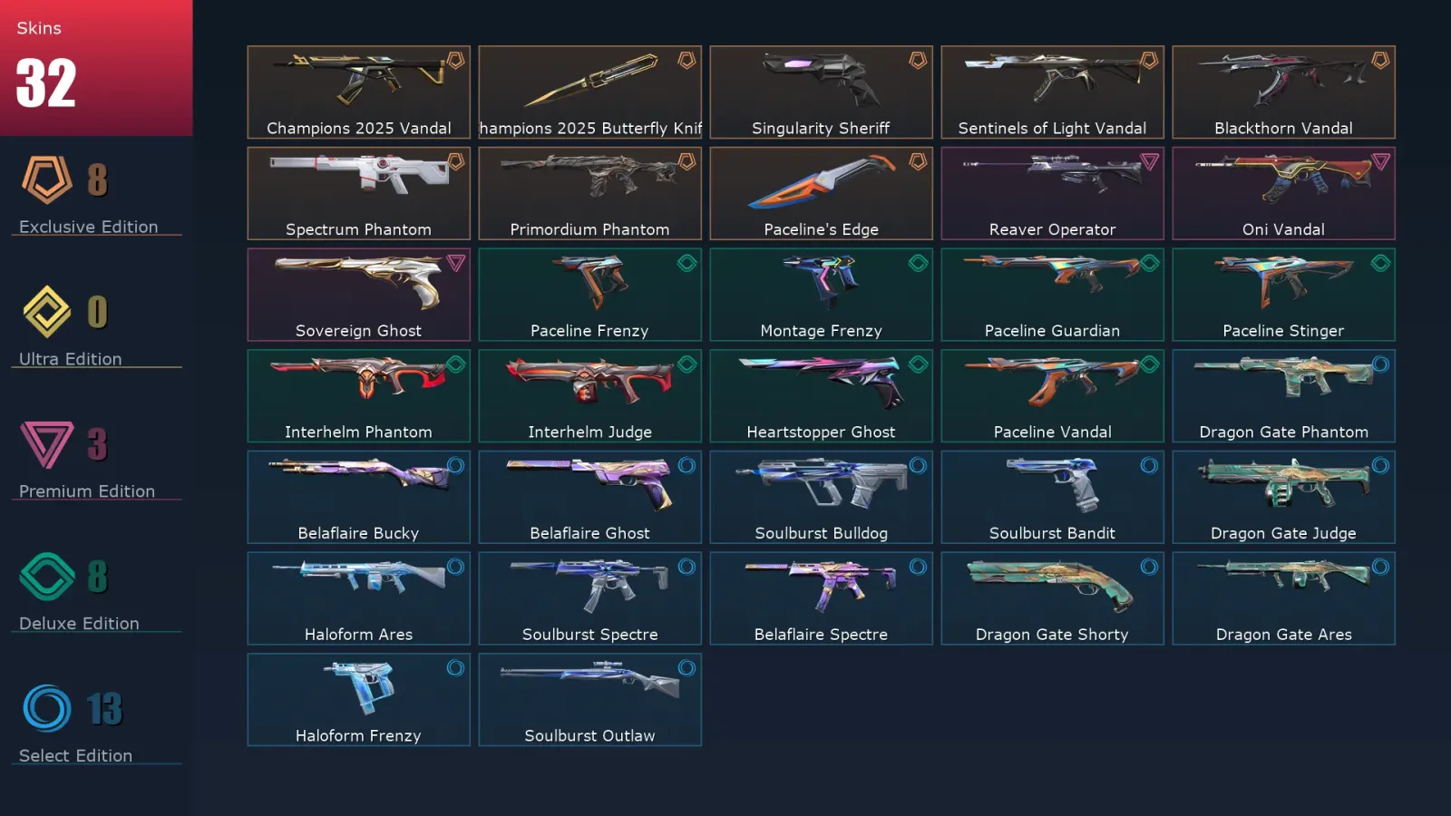[Valorant] | EU | Level 62 | 22 Agents | 32 Skins — Valorant account