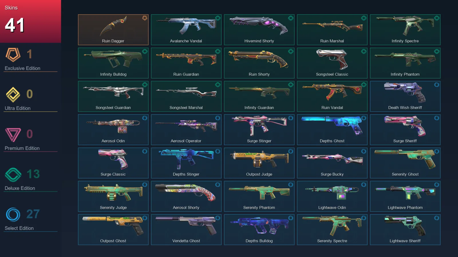BR | Lv65 | Unranked | 41 Skin | 12 Agent | 43 Buddy — Outpost Ghost