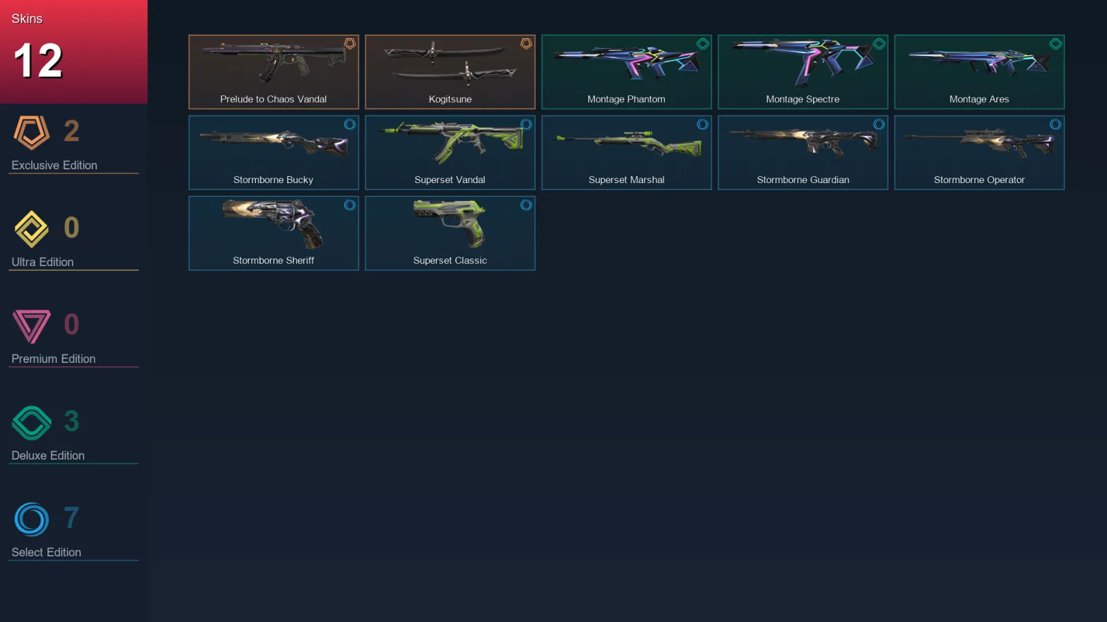 EU | Prelude to Chaos Vandal | Kogitsune | Montage Phantom | Montage Spectre | 12 Skin | 8 Agent | 13 Buddy | Lv24