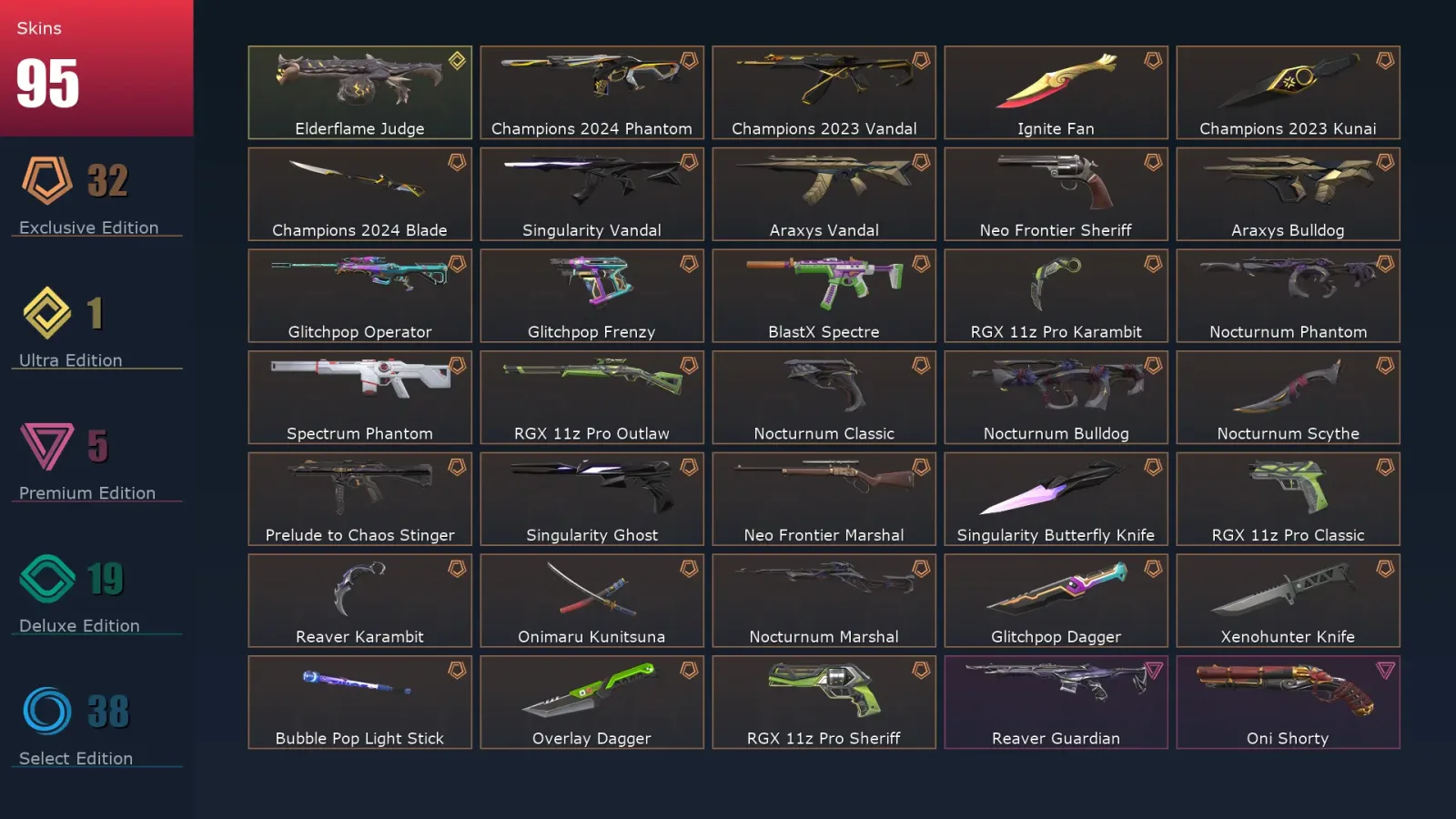 [Valorant] | EU | Level 116 | 28 Agents | 95 Skins — Valorant account