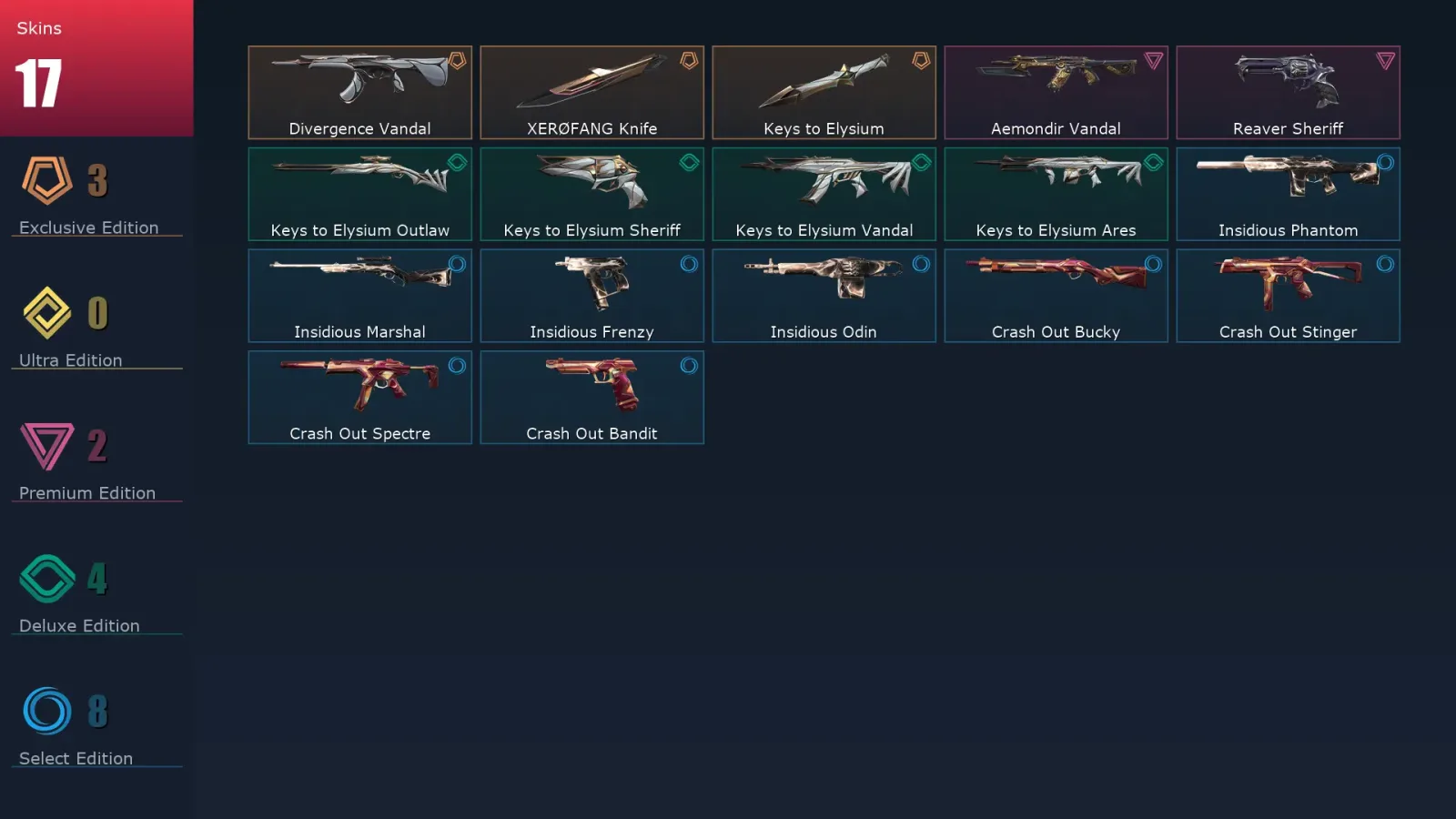 [Valorant] | EU | Level 41 | Diamond 1 | 12 Agents | 17 Skins — Valorant account