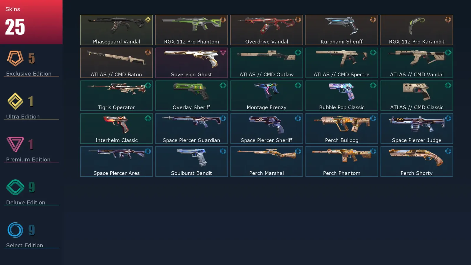 [Valorant] | EU | Level 109 | 24 Agents | 25 Skins — Valorant account
