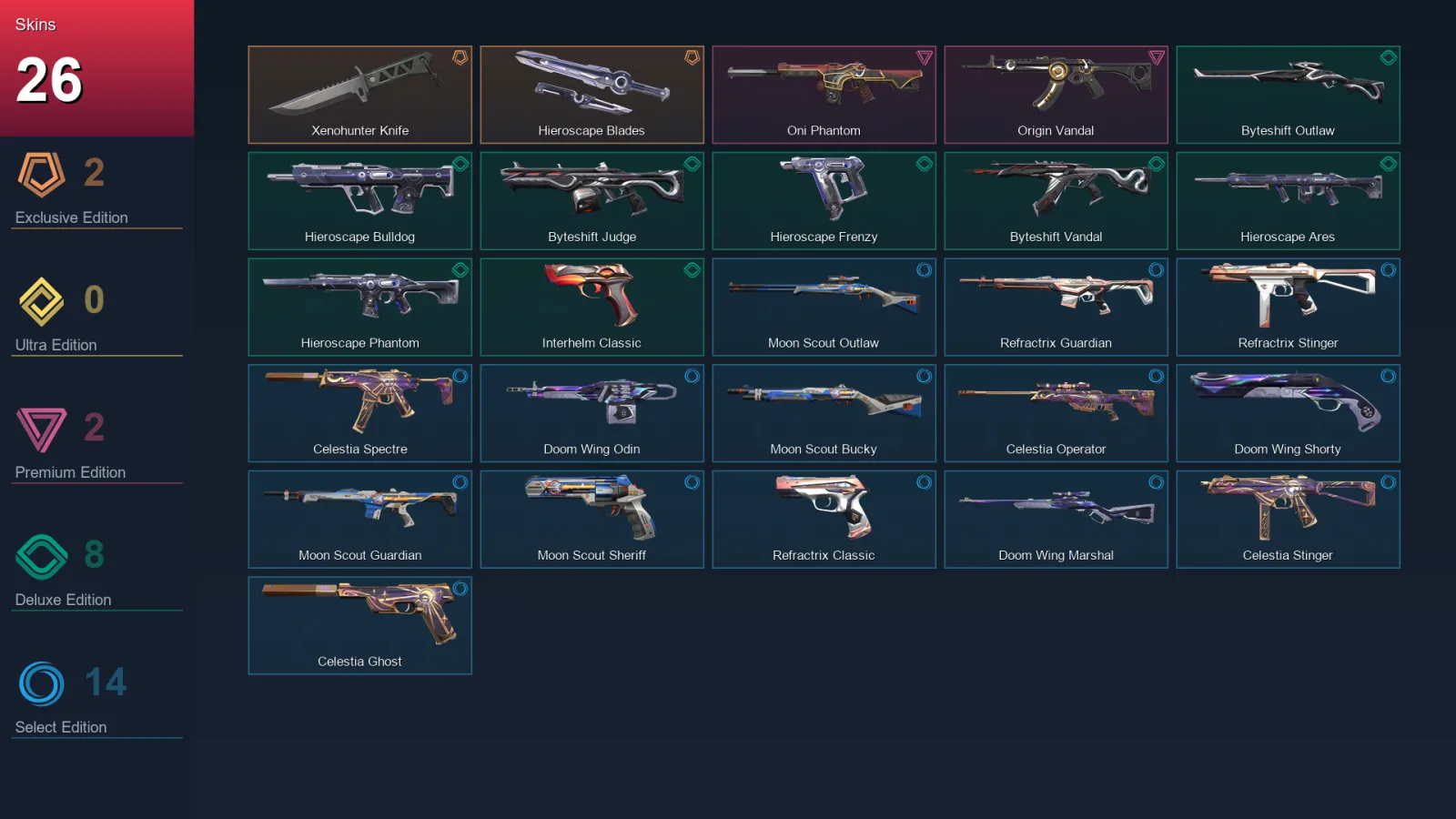 LA | Lv101 | Unranked | 26 Skin | 28 Agent | 50 Buddy