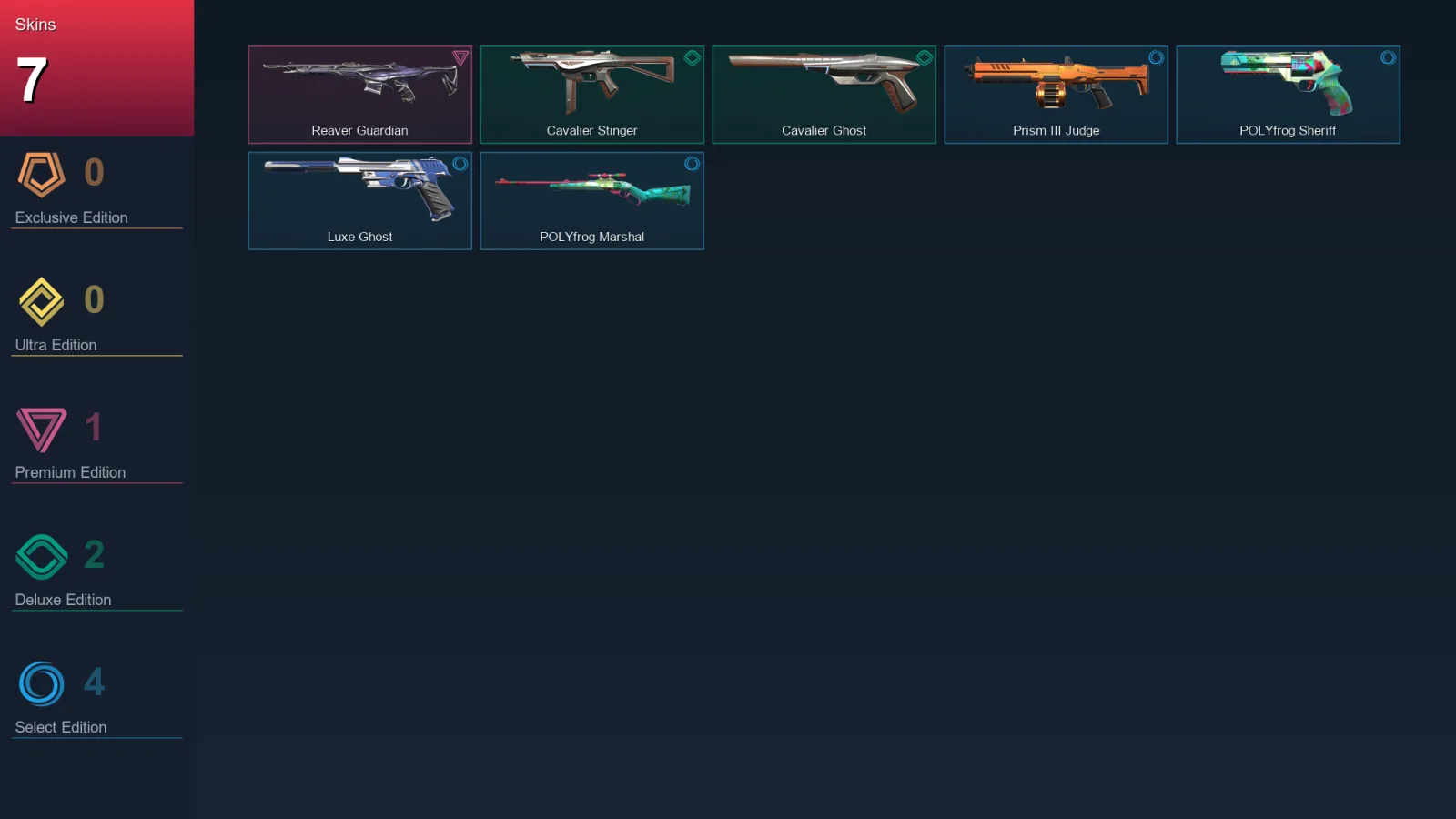 NA | Lv1 | Unranked | 7 Skin | 10 Agent | 6 Buddy