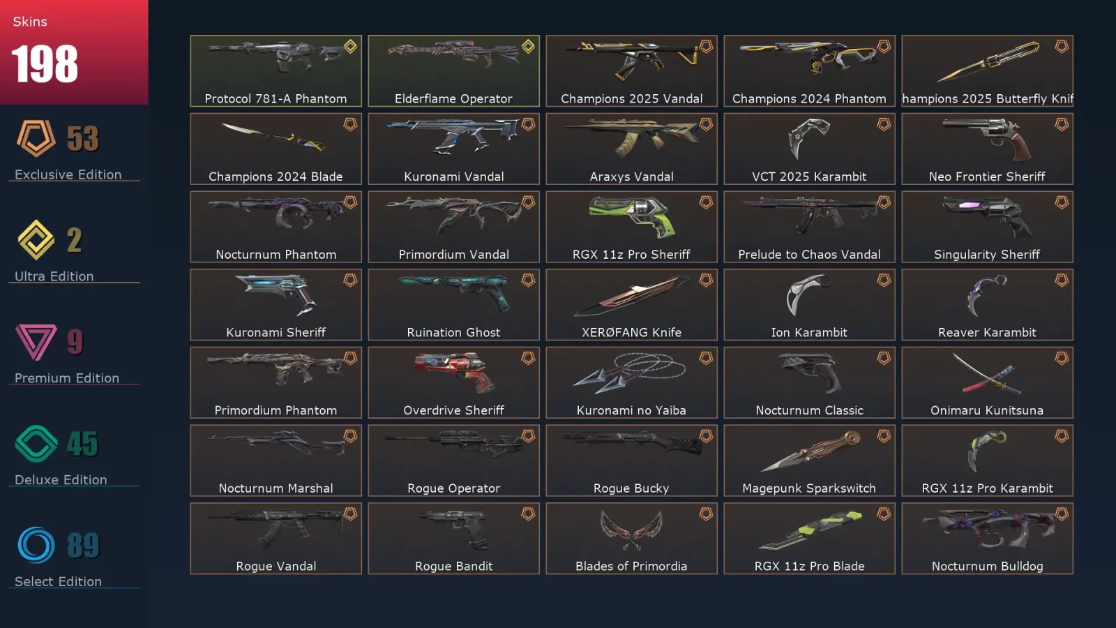 [Valorant] | EU | Level 329 | 29 Agents | 198 Skins — Valorant account