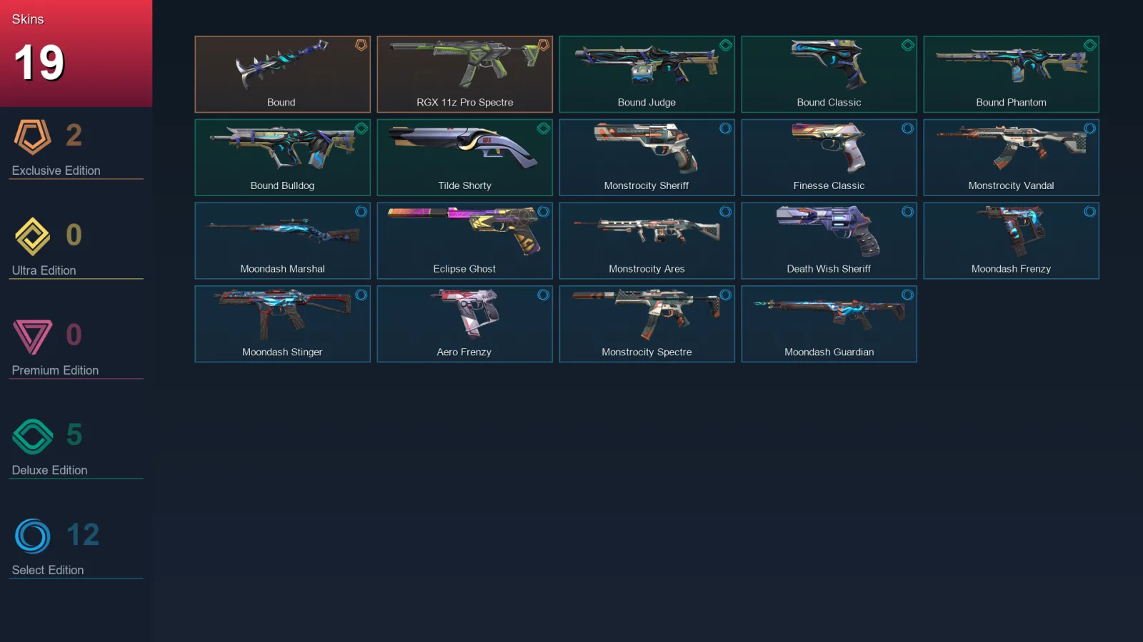 LA | Lv67 | Unranked | 19 Skin | 29 Agent | 33 Buddy — Valorant account