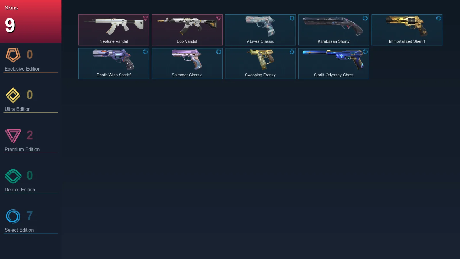 AP | Lv137 | Unranked | 9 Skin | 23 Agent | 49 Buddy