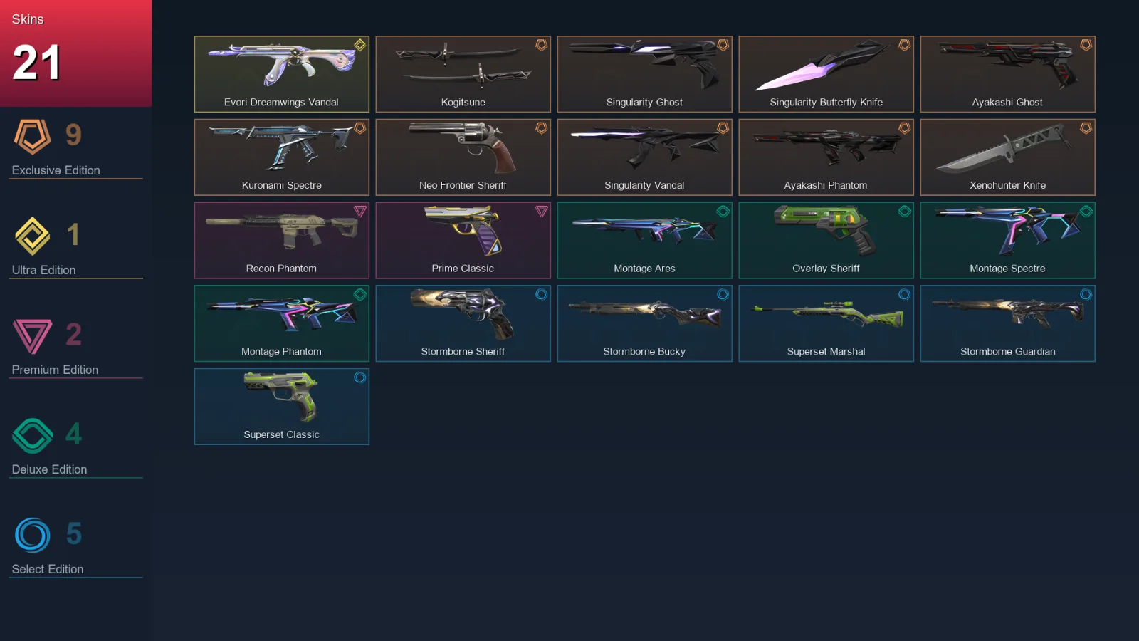 EU | Lv47 | Unranked | 21 Skin | 16 Agent | 26 Buddy — Valorant account
