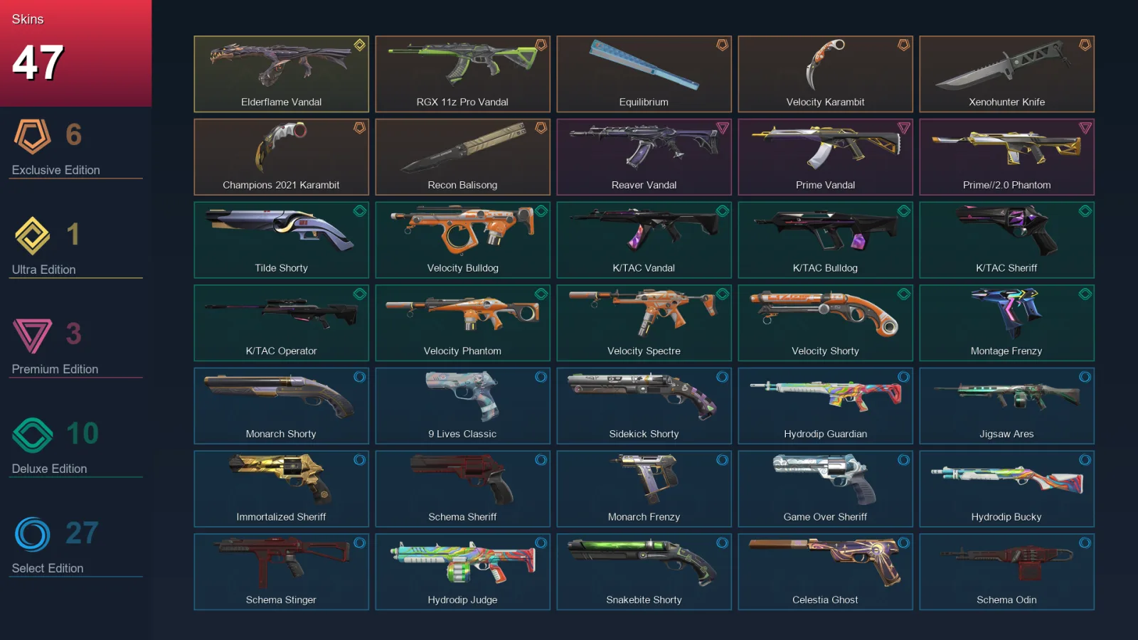 LA | Lv234 | Unranked | 47 Skin | 28 Agent | 101 Buddy